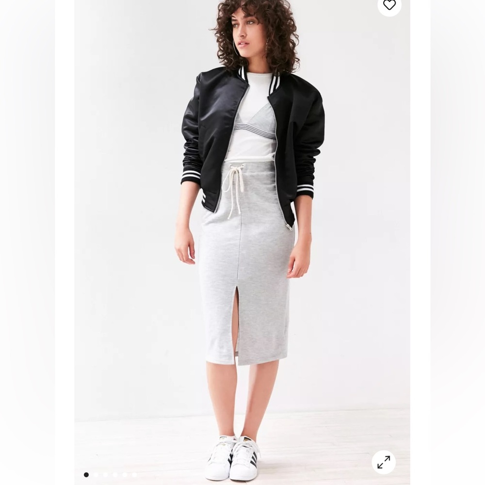 Urban Outfitters Silence + Noise Sporty Tie-Front Athleisure Midi Skirt